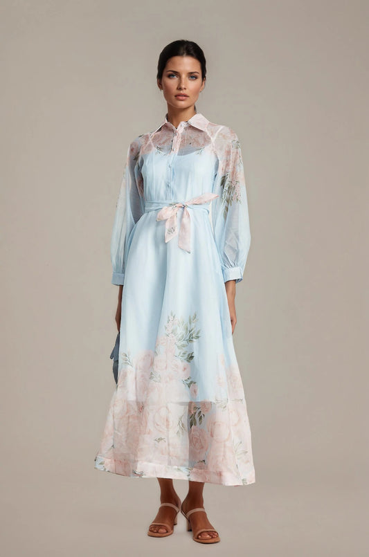Relvoux   |    Axelle Floral Print Maxi Dress
