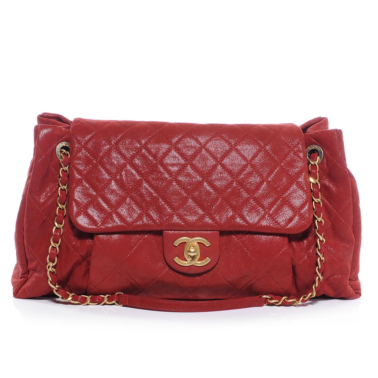 Chanel   |   Large Iridescent Calfskin Single Flap Shoulder Bag