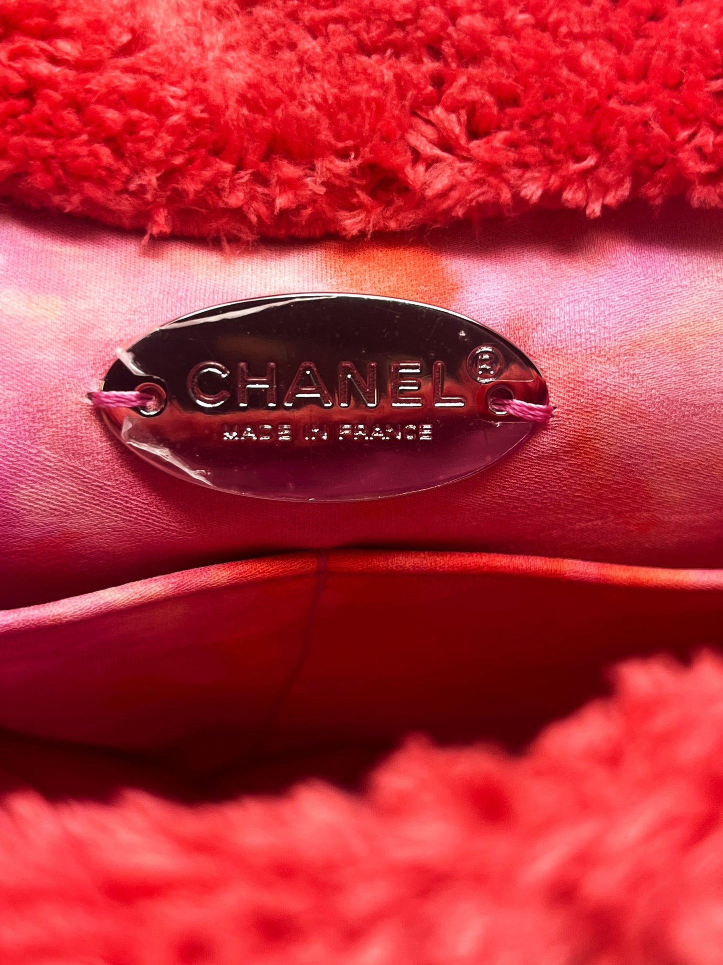 Chanel Classic Flap Jumbo Pink Terrycloth