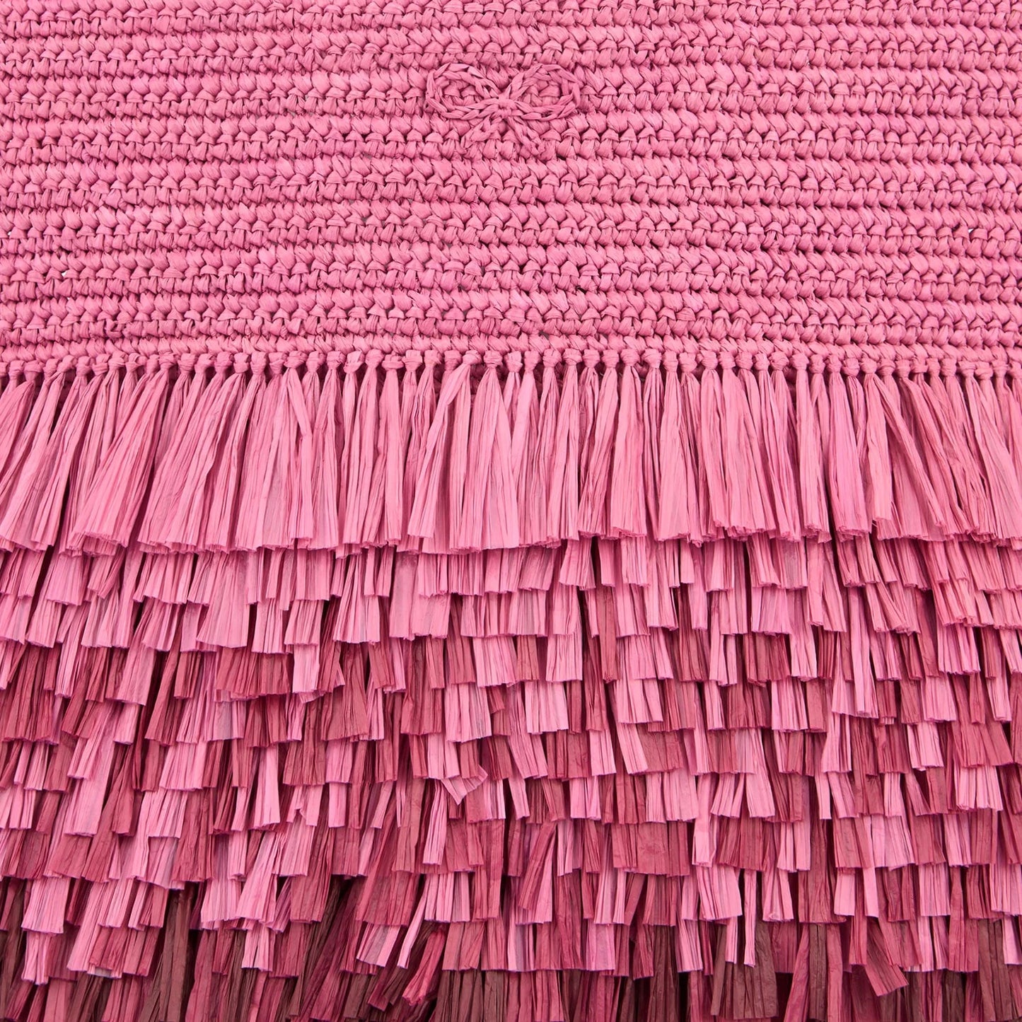 Anya Hindmarch   |    Dégradé Shag Raffia Bag (Pink, Green)
