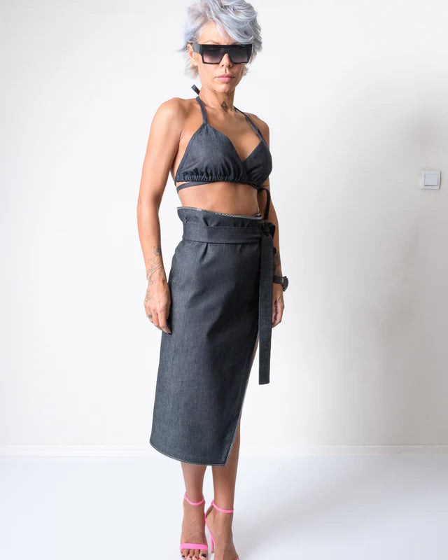 Locker Room   |    Denim Extravagant Three Piece Set