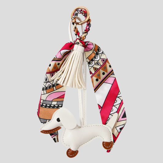 Bag Charms   |    White Dog