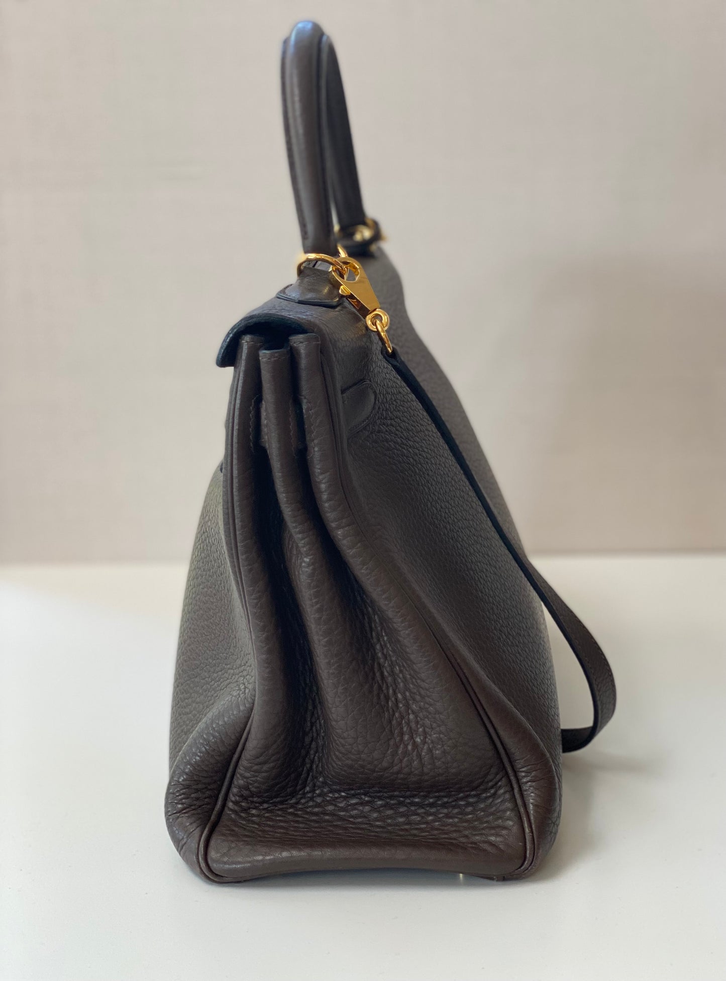 Vintage Hermes Kelly Retourne 35 Handbag