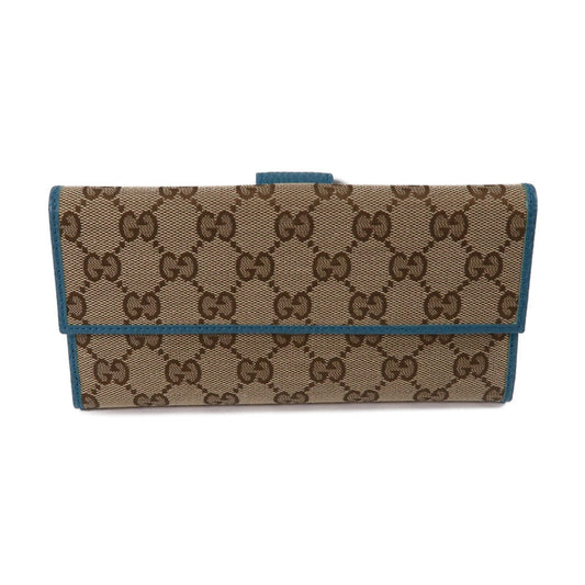 Gucci   |    Canvas Long Wallet Gold Paper Long Wallet