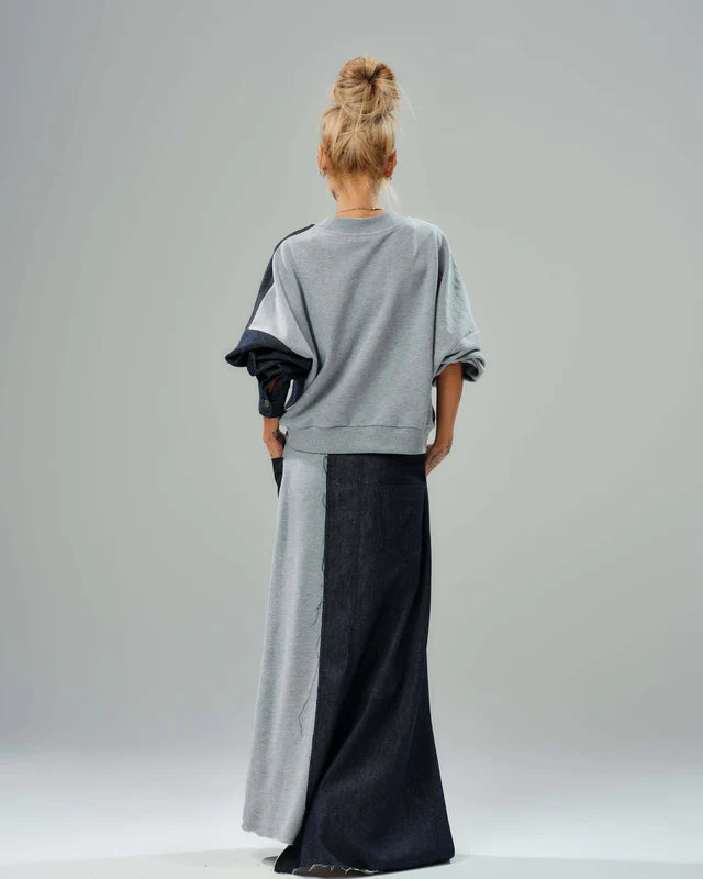 Locker Room   |    Grey and Denim Co-Ord Set