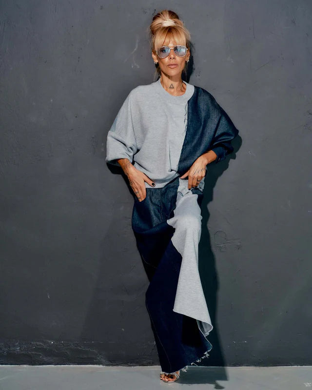 Locker Room   |    Grey and Denim Co-Ord Set