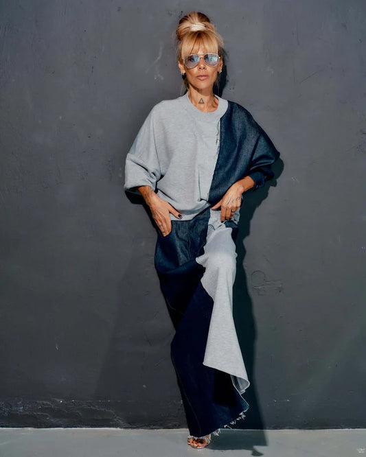 Locker Room   |    Grey and Denim Co-Ord Set