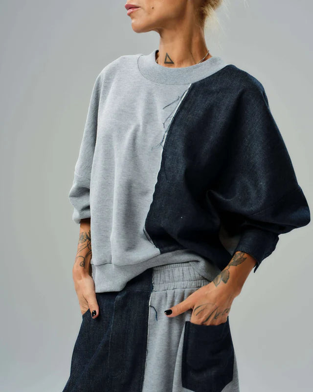 Locker Room   |    Grey and Denim Co-Ord Set