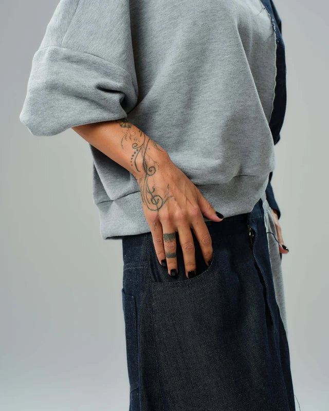 Locker Room   |    Grey and Denim Co-Ord Set