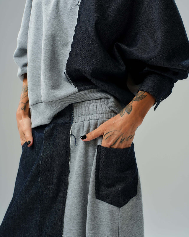 Locker Room   |    Grey and Denim Co-Ord Set