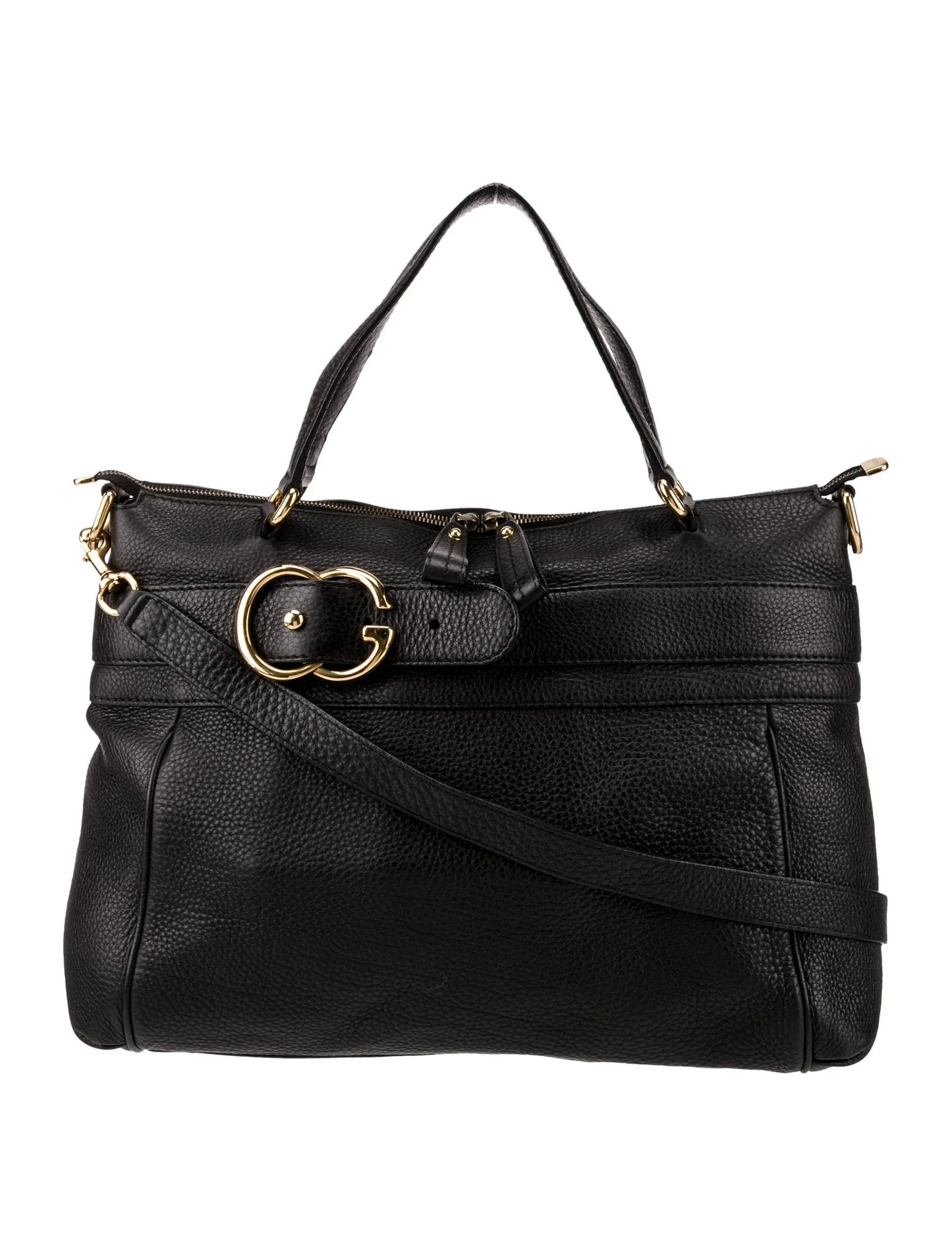 Gucci   |    Black Pebbled Calfskin Leather Ride