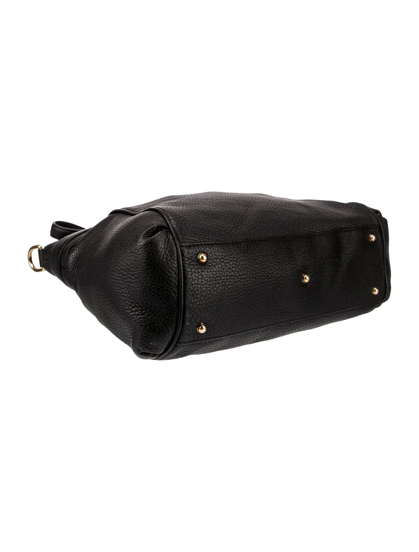Gucci   |    Black Pebbled Calfskin Leather Ride
