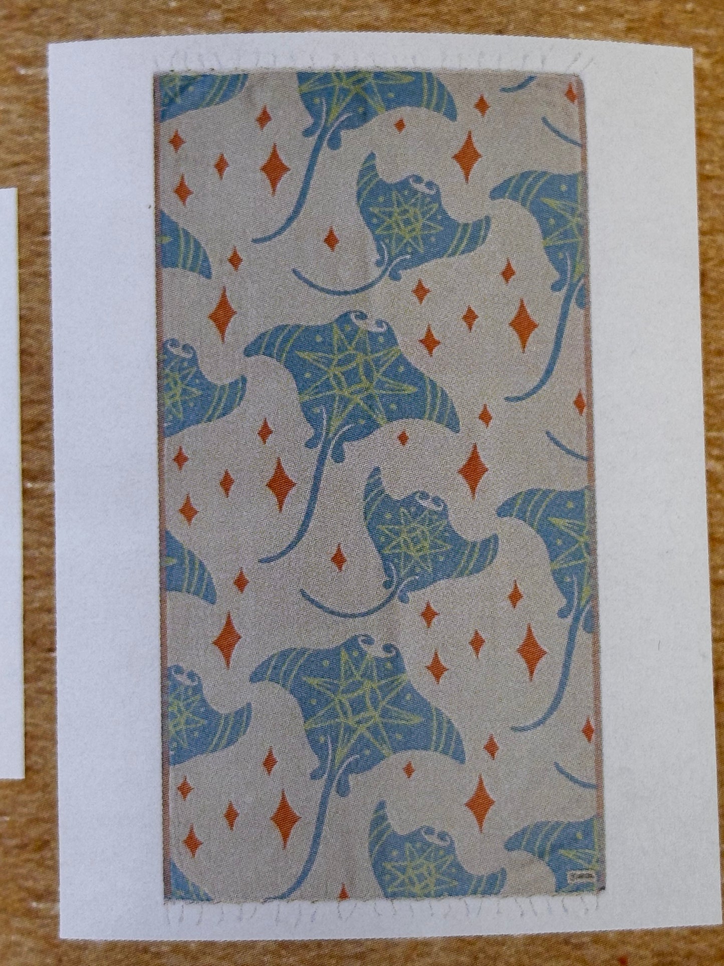 sand cloud   |   Cream and Blue Manta Ray Print