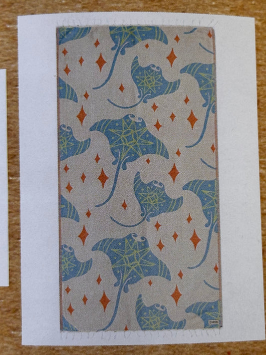 sand cloud   |   Cream and Blue Manta Ray Print