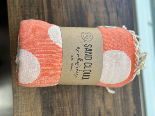 sand cloud   |    Orange and White Polka dots