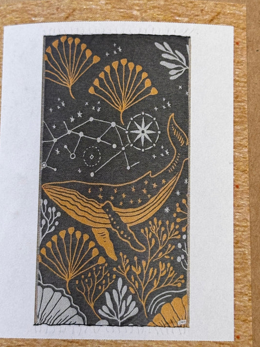 sand cloud   |   Dark Blue Whale Print