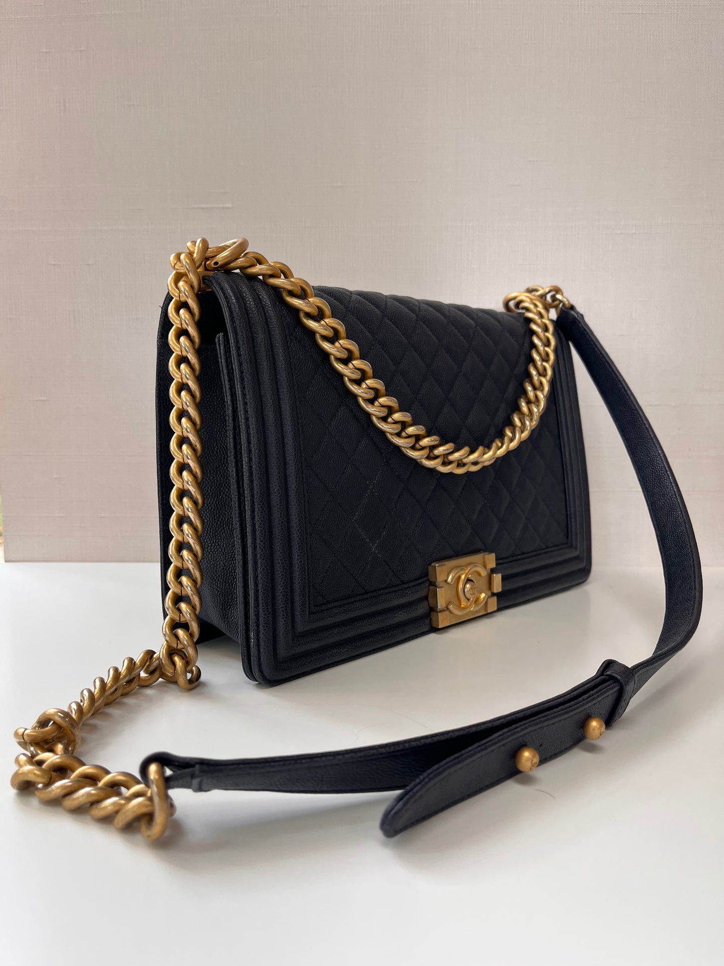 Navy Blue Chanel Boy Bag