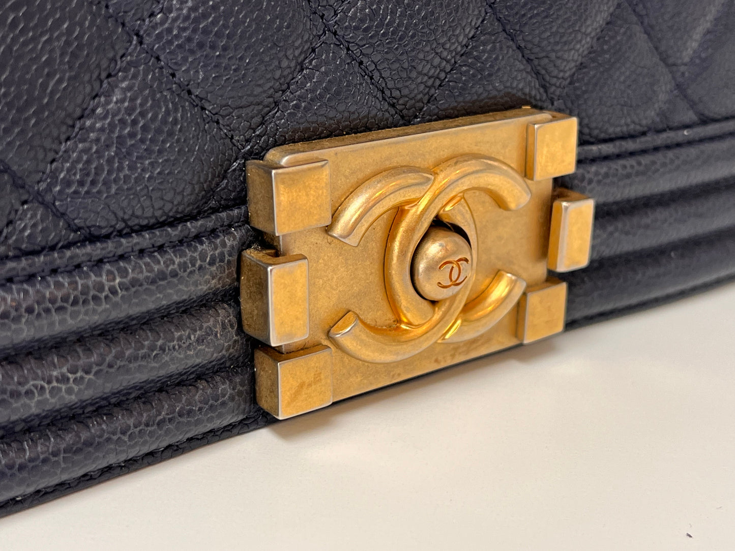 Navy Blue Chanel Boy Bag