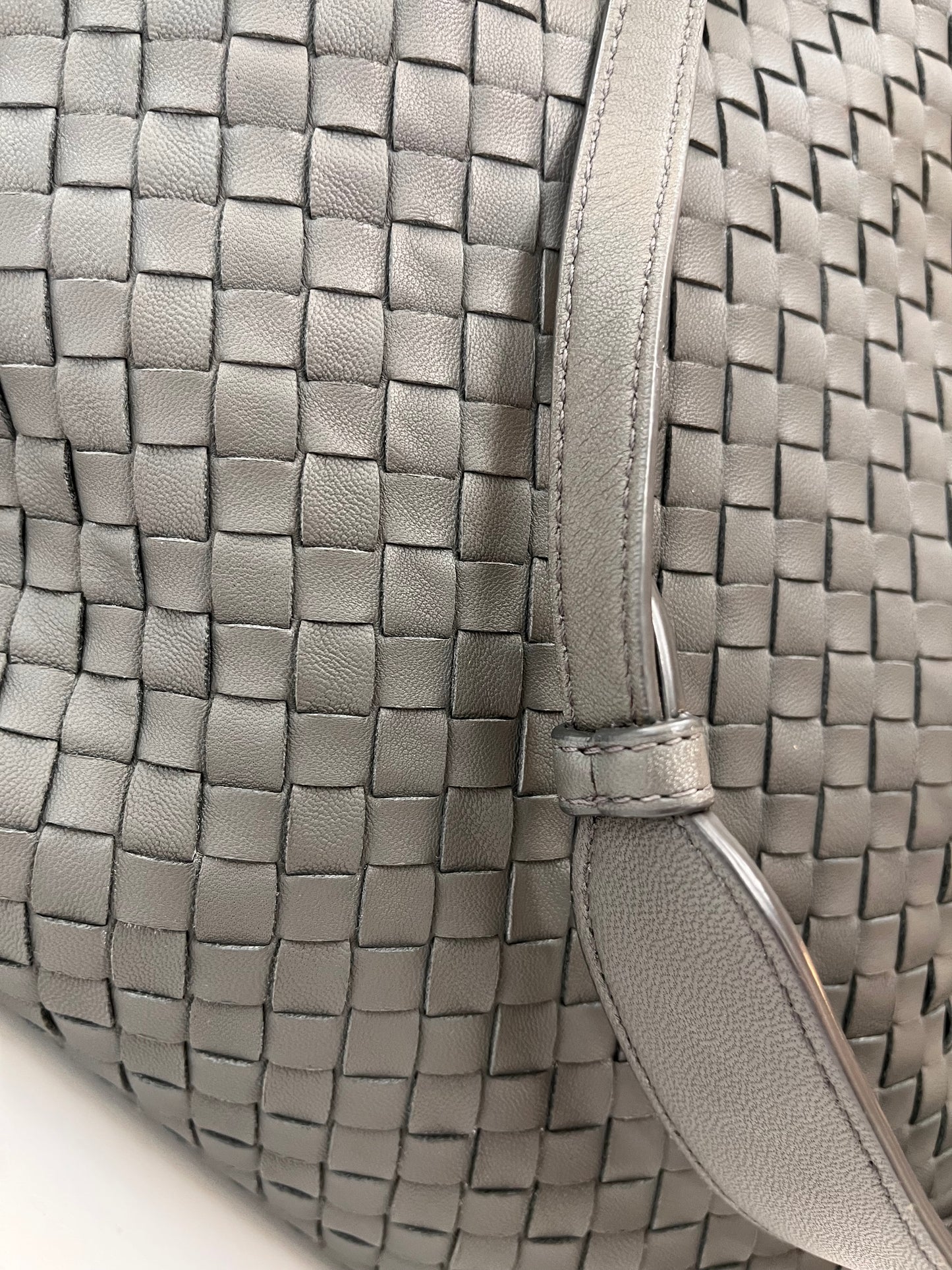 Bottega Veneta Woven Gray Garda Intecciato Napa