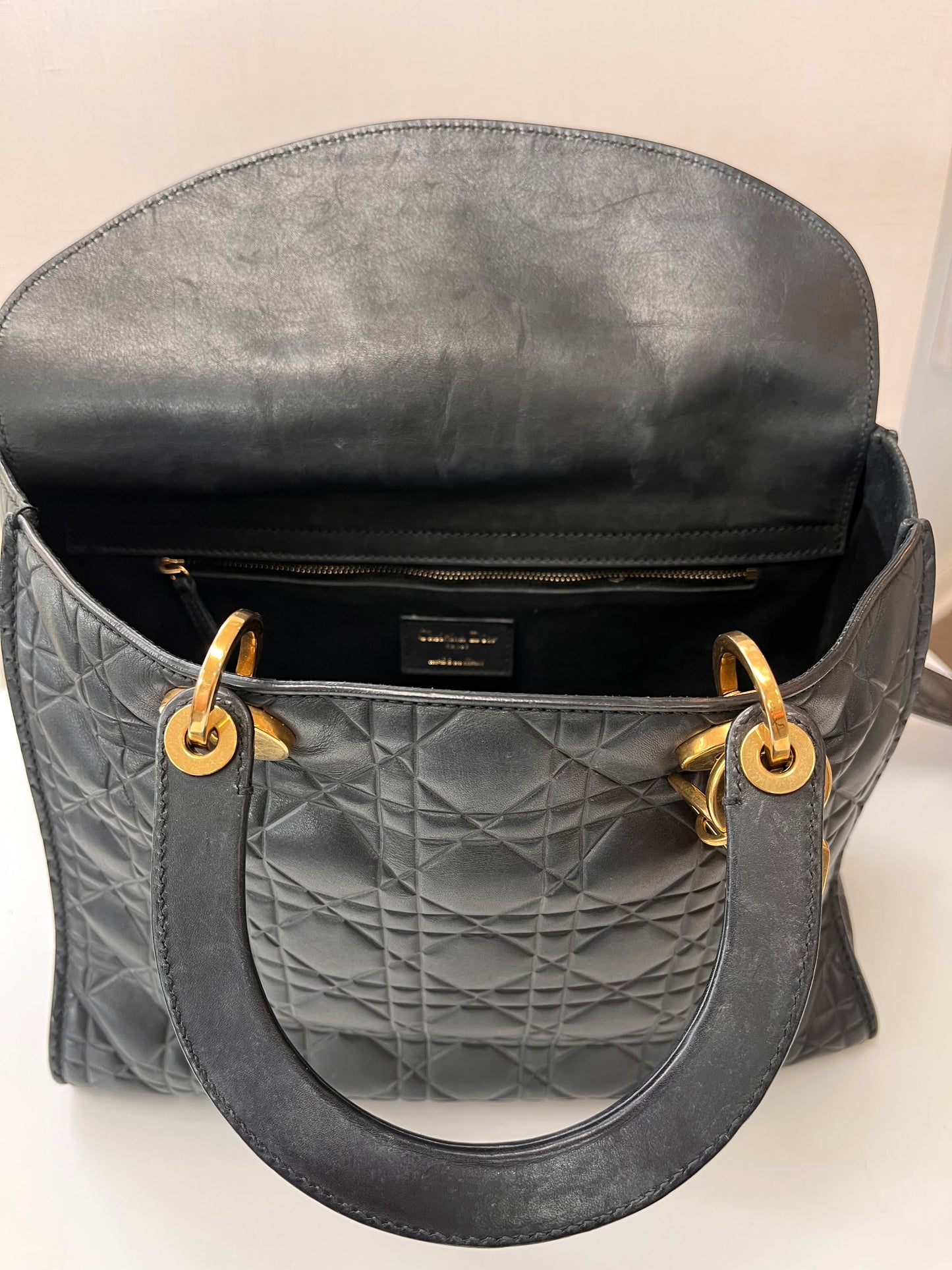 Navy Lady Dior Bag