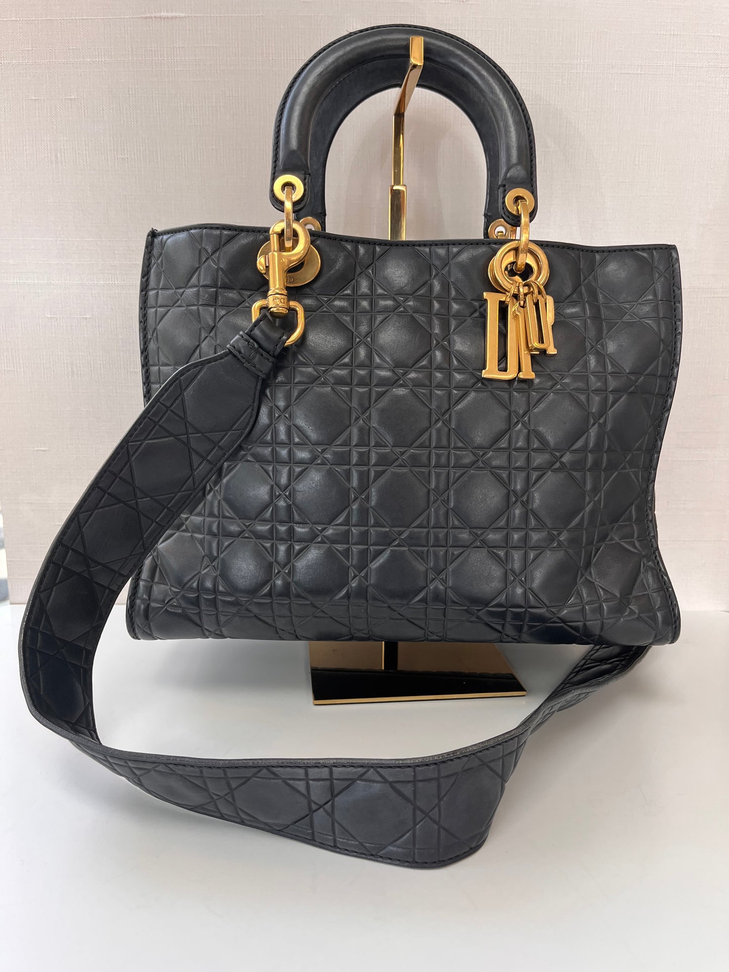 Navy Lady Dior Bag