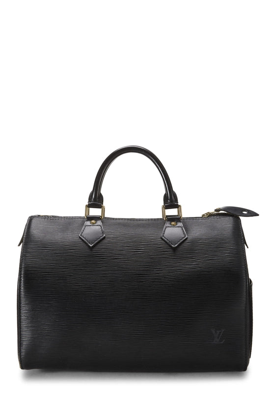 Louis Vuitton   |    Black Epi Speedy 30