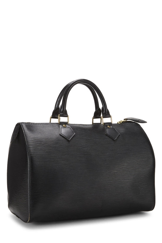 Louis Vuitton   |    Black Epi Speedy 30