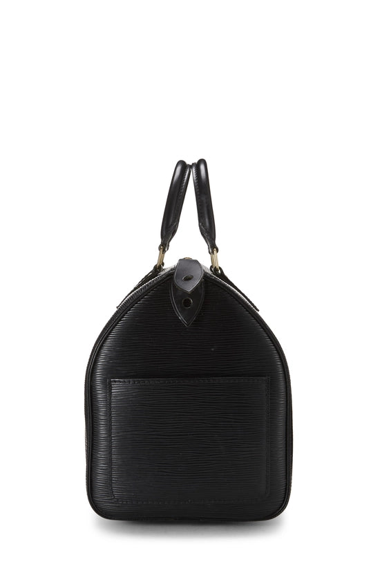 Louis Vuitton   |    Black Epi Speedy 30