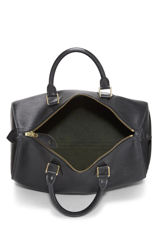 Louis Vuitton   |    Black Epi Speedy 30