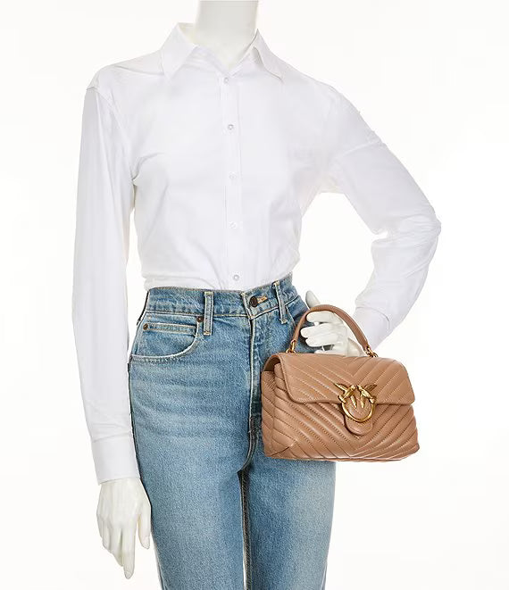 PINKO   |    Medium handbag Love Bag Puff Chevron in nappa leather