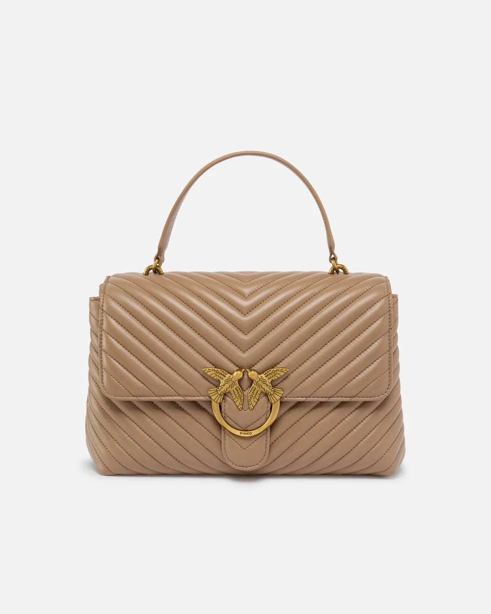 PINKO   |    Medium handbag Love Bag Puff Chevron in nappa leather