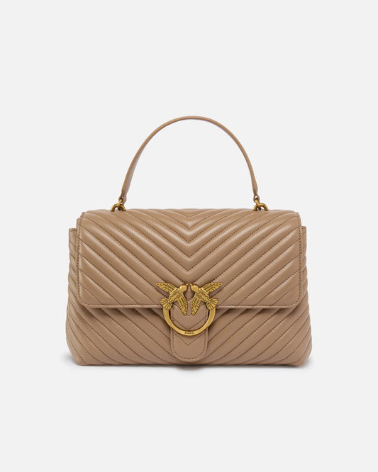 PINKO   |    Medium handbag Love Bag Puff Chevron in nappa leather