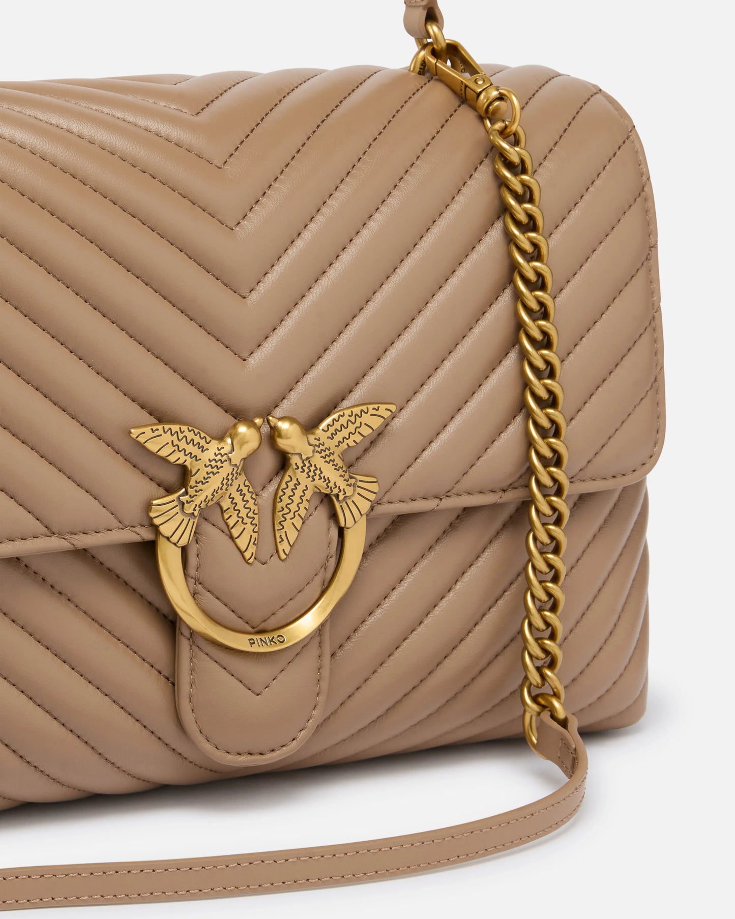 PINKO   |    Medium handbag Love Bag Puff Chevron in nappa leather