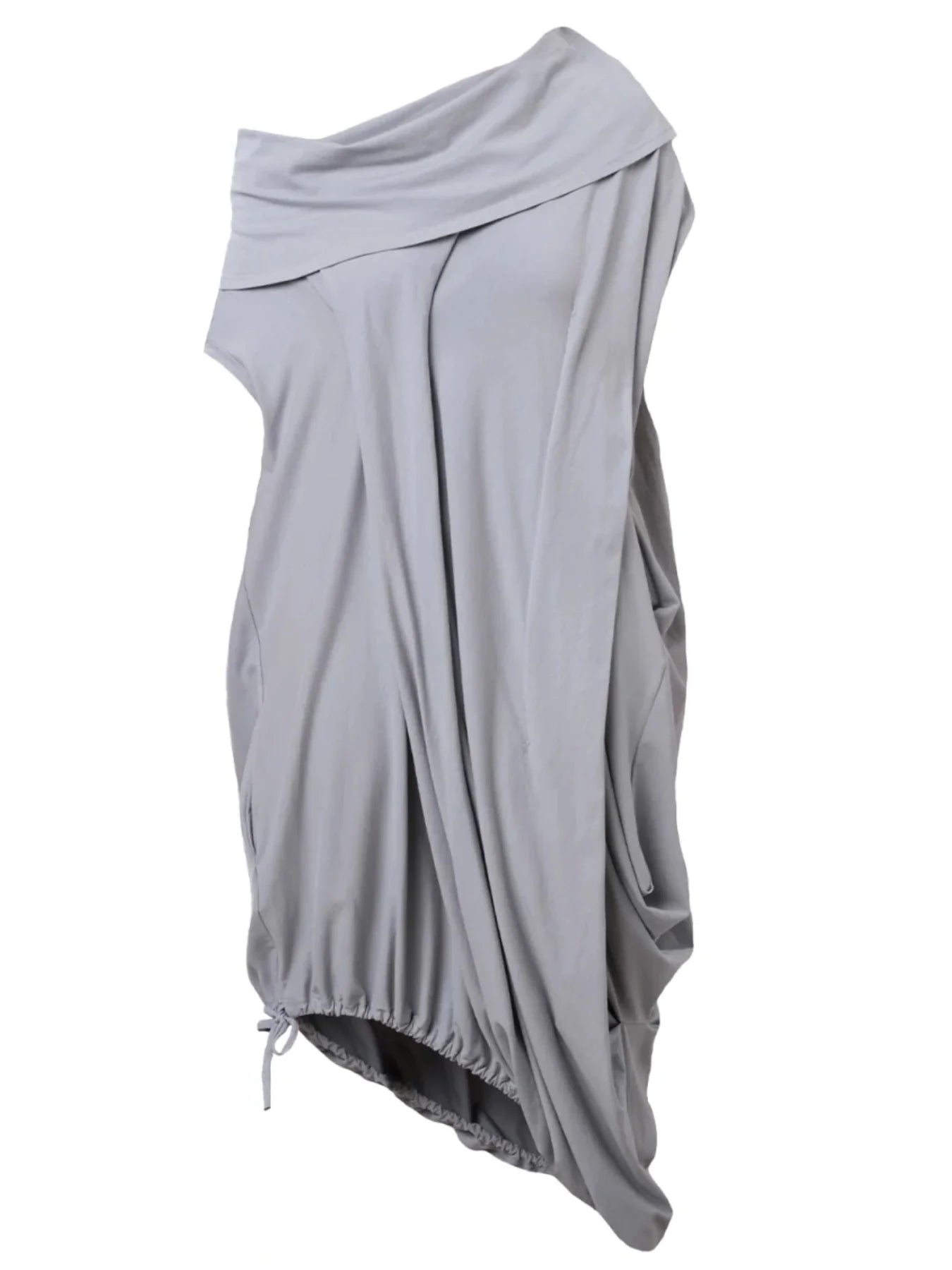 Metamorphoza   |   Oversize Cotton Kaftan Dress In Light Grey