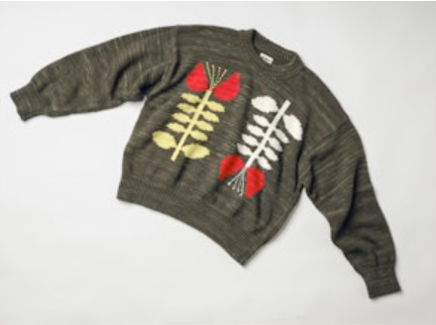 Degen Embroidered Flora Sweater- Poppy