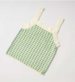 Degen Stitchy Grid Tank - Grass