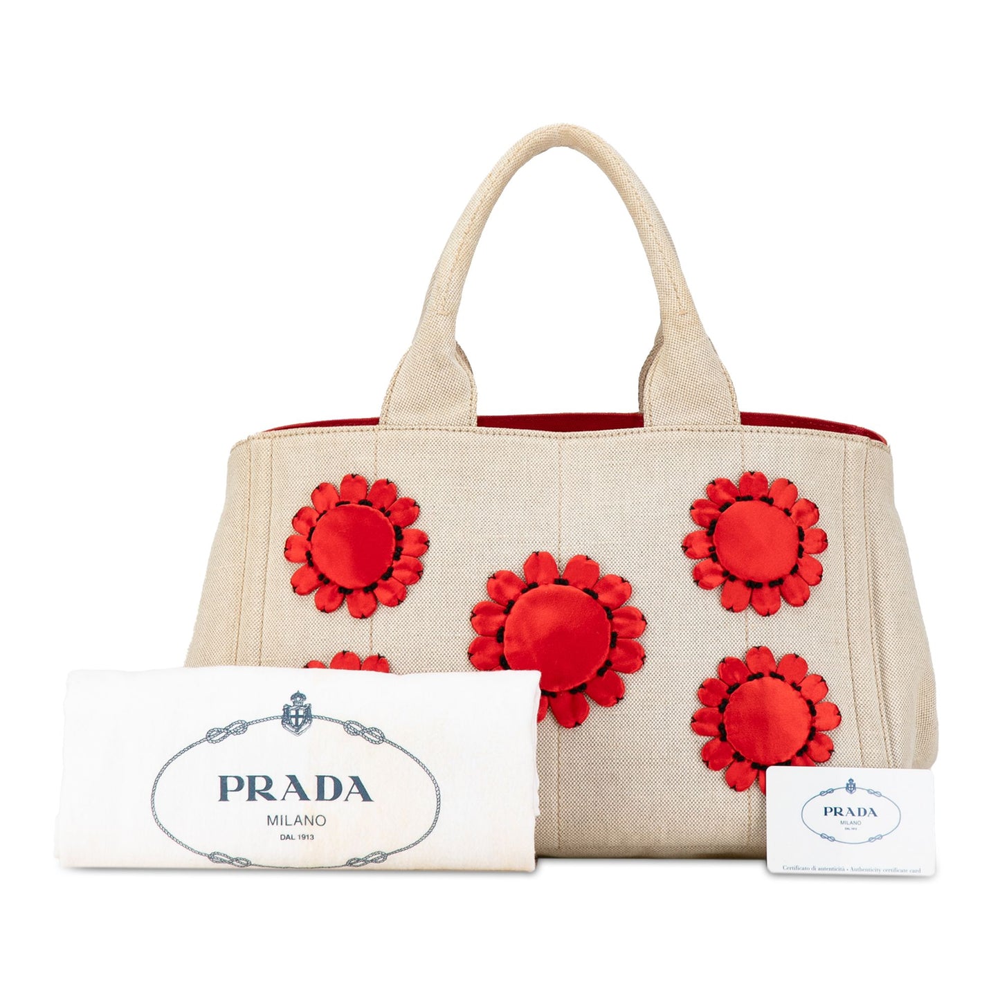 Prada   |    Canapa Mistollino Tote Brown