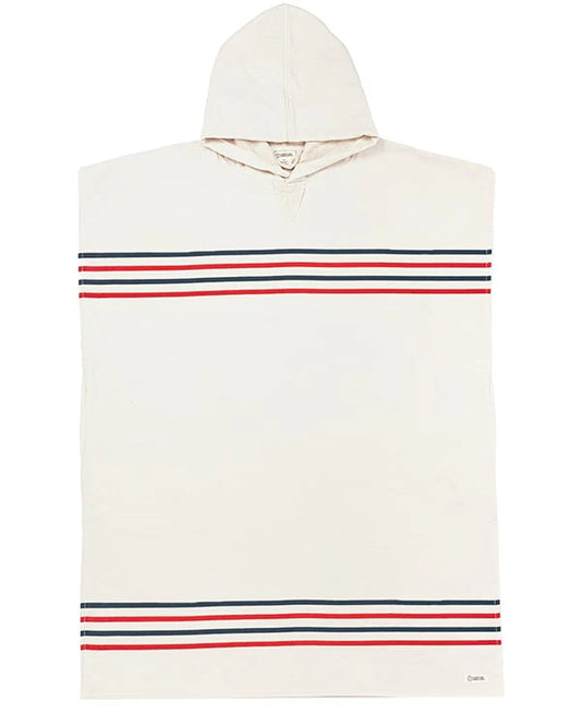 Sand Cloud   |   Border Classic Stripe Poncho - Red / Navy
