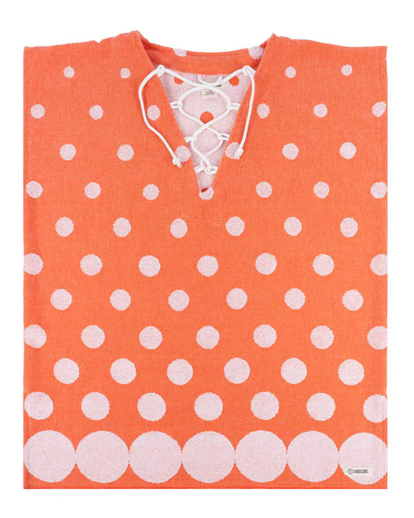Sand Cloud   |     Coral Polka Dot Beach Cover Up