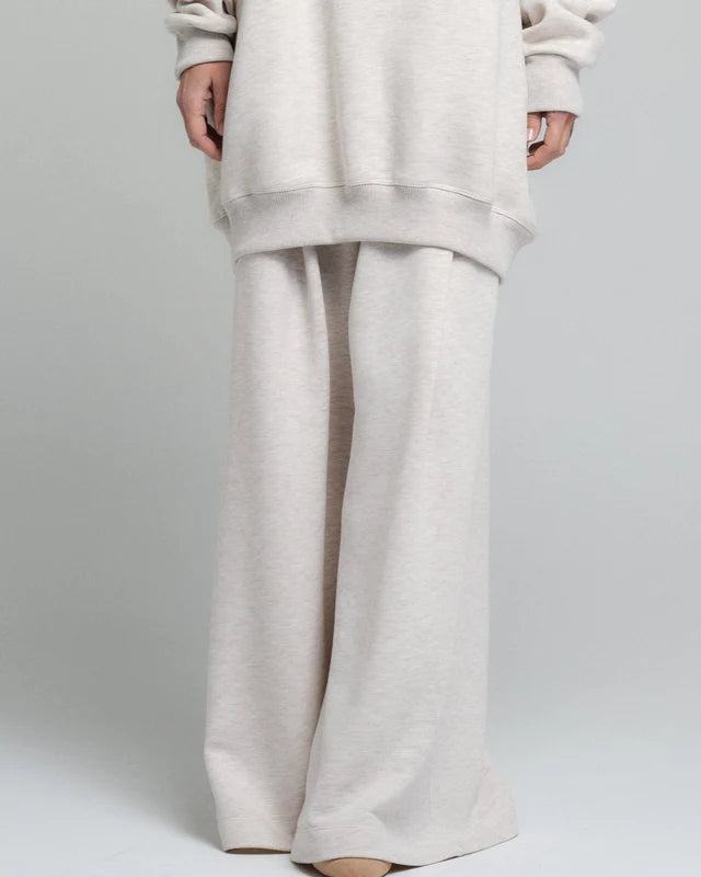 Locker Room   |    Soft Ecru Cotton-Blend Loungewear Set