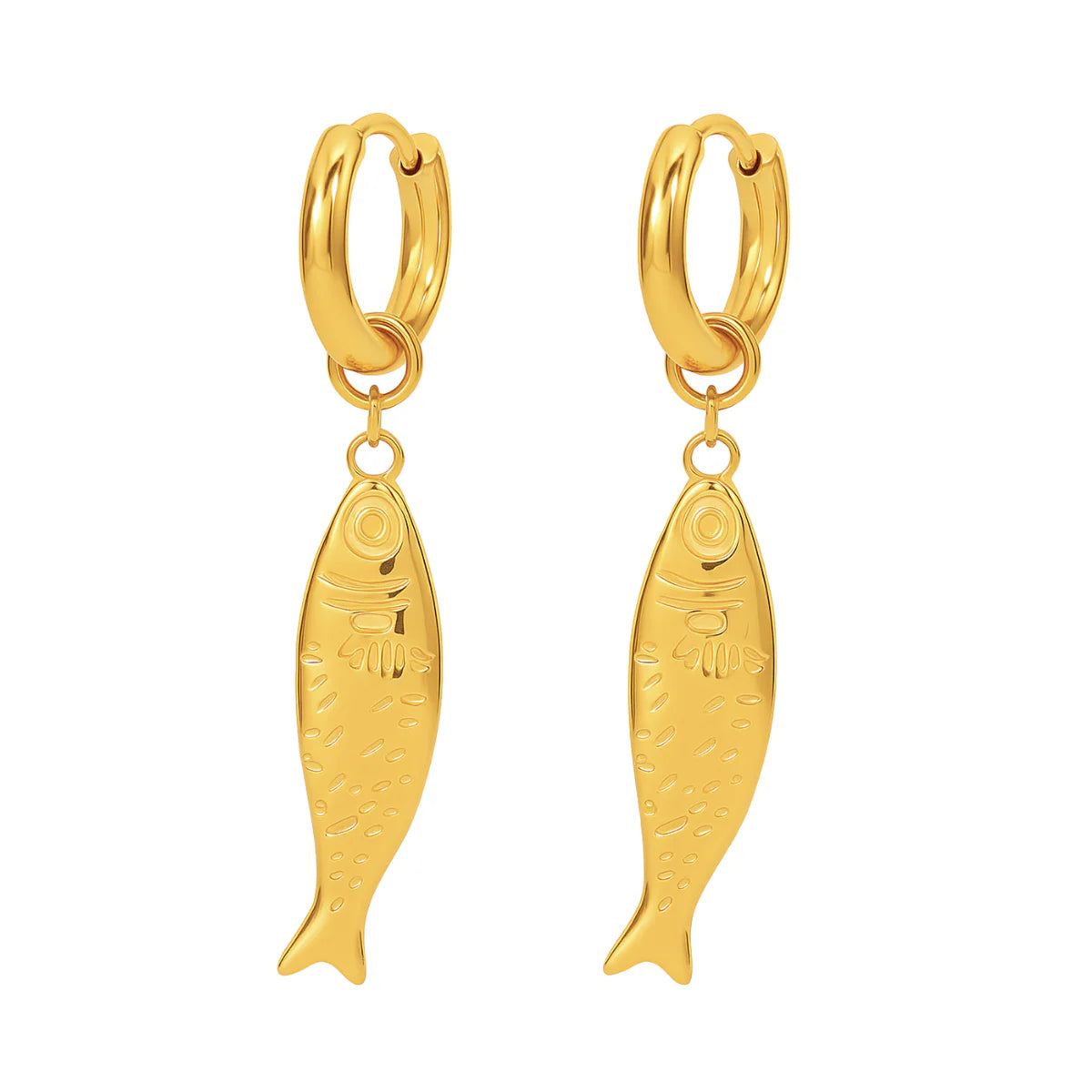 Dayna Huggie Hoop Fish Earring