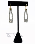 Rocknot   |    Feather Drop Earrings - Crystal