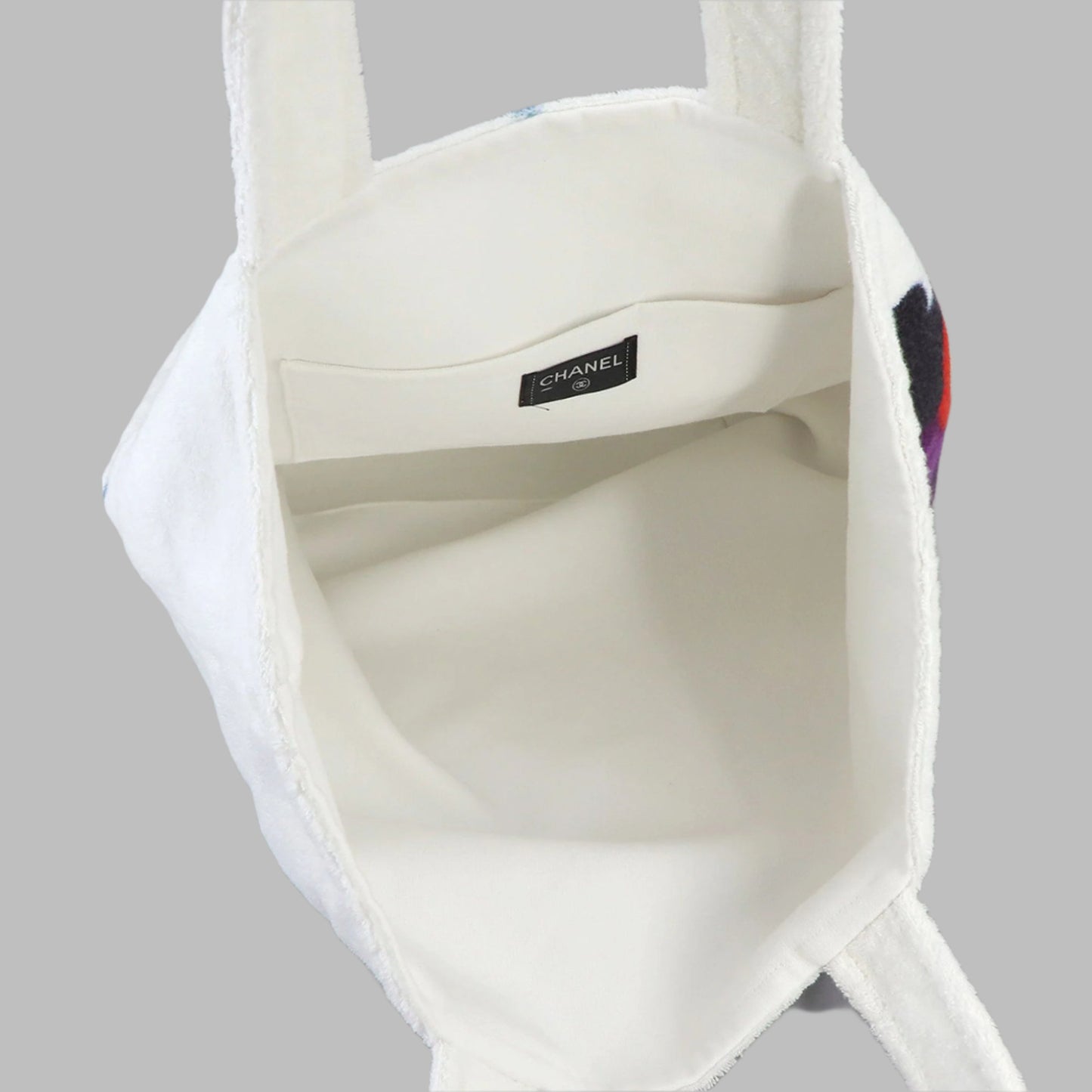 Chanel   |   White Beach Bag With Towel Tote Bag