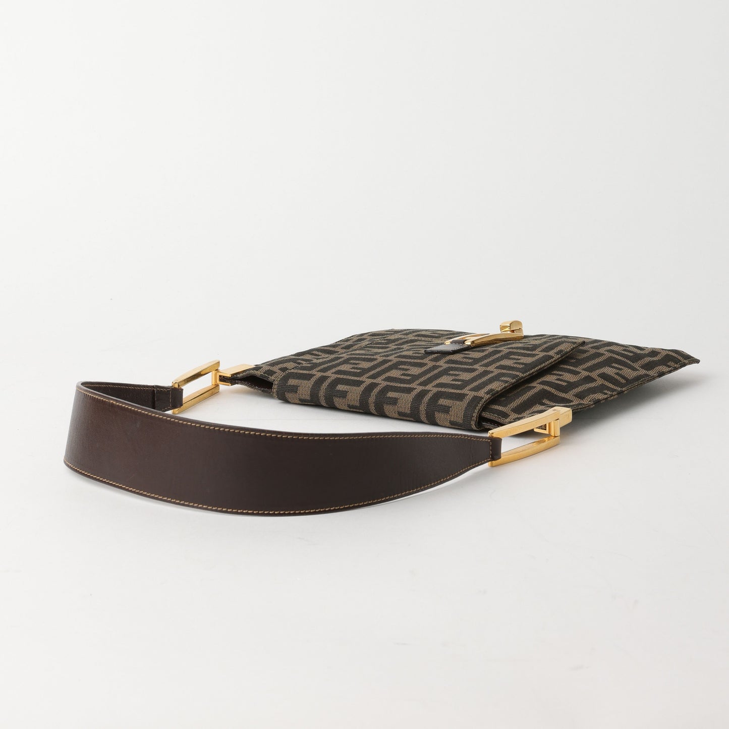 Fendi   |    Zucca Turn-lock Shoulder Bag