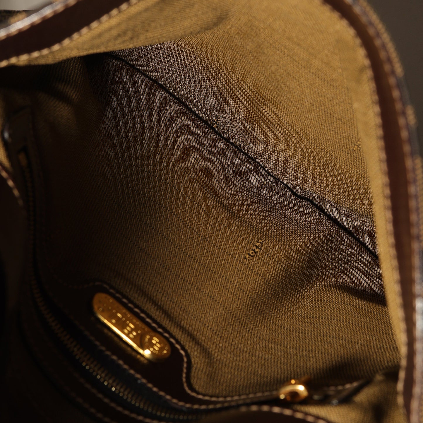 Fendi   |    Zucca Turn-lock Shoulder Bag