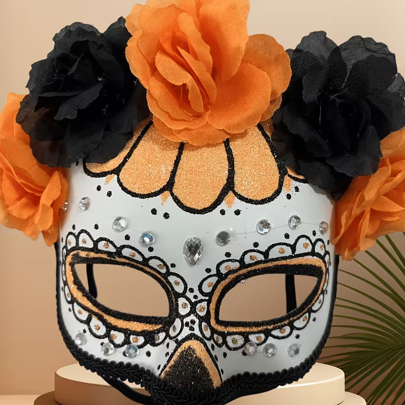 Skull masquerade half face mask