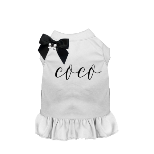 Fancy Coco Dog Dress: BLACK / XXL