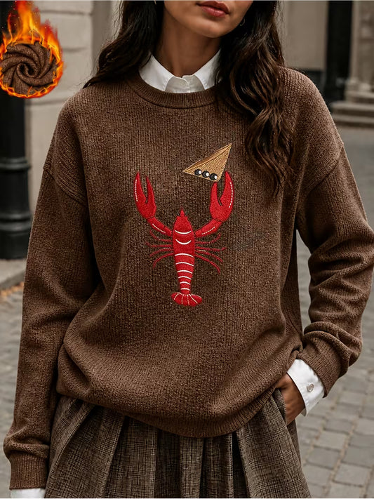 Red Lobster with martini sweater