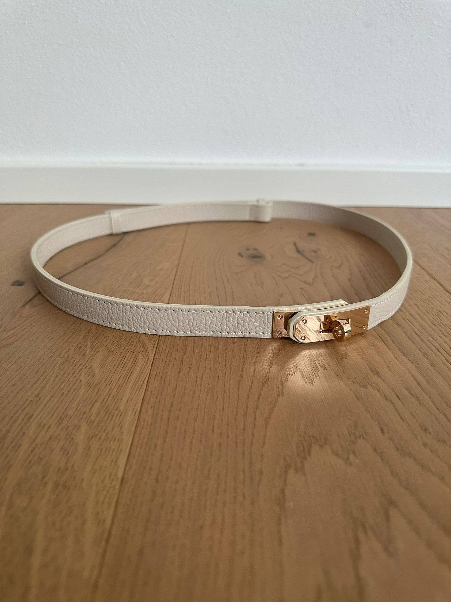 MAIDA BELT - Genuine leather: Gold
