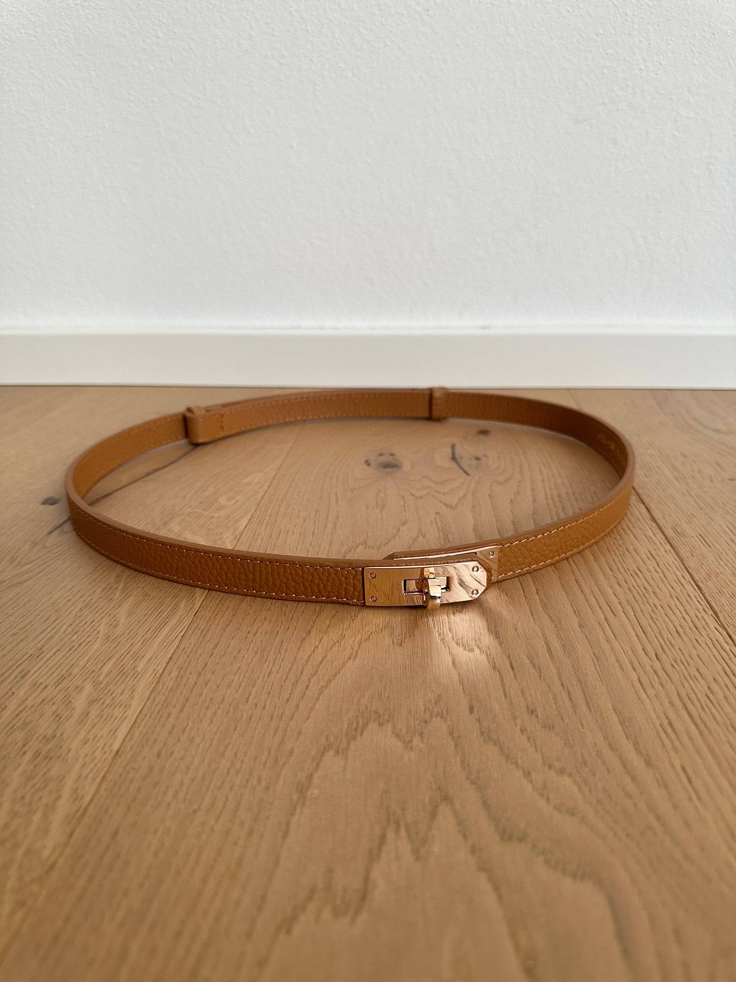MAIDA BELT - Genuine leather: Gold